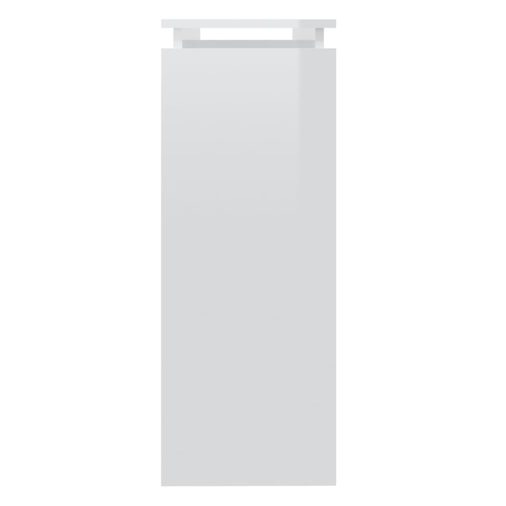 Mesa consola 102x30x80 cm derivados madeira branco brilhante