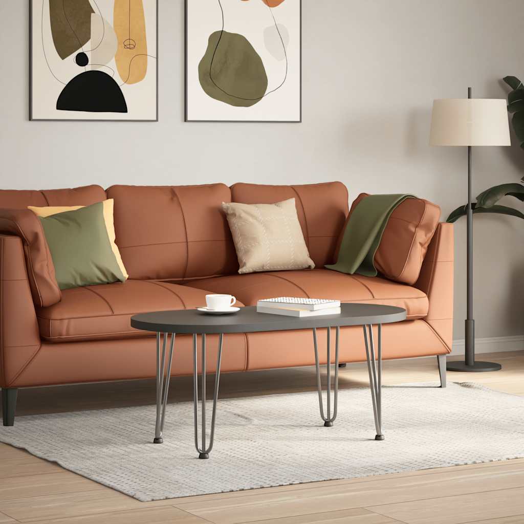 Pernas de grampo para mesa de centro 4 peças aço natural 42 cm aço maciço