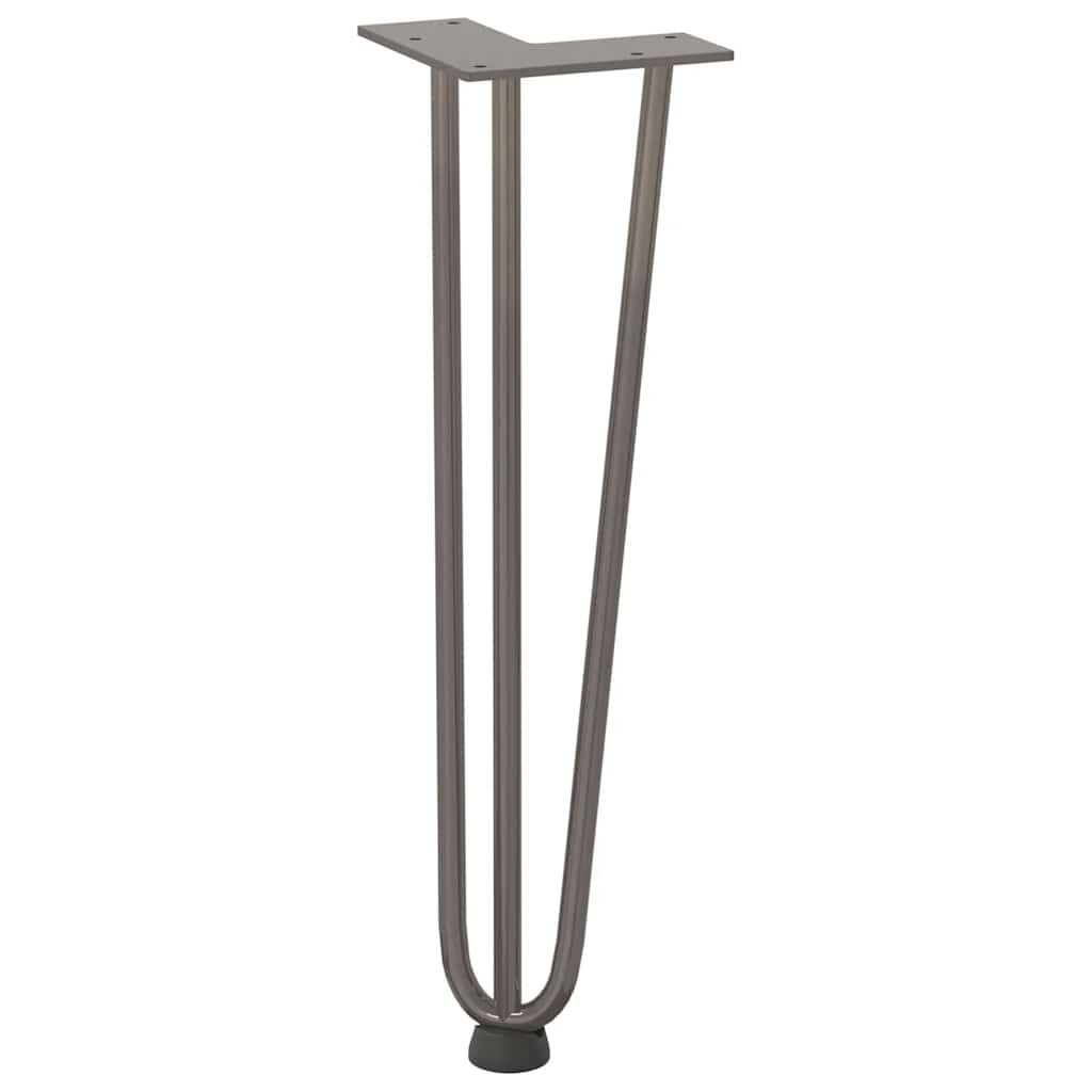 Pernas de grampo para mesa de centro 4 peças aço natural 42 cm aço maciço