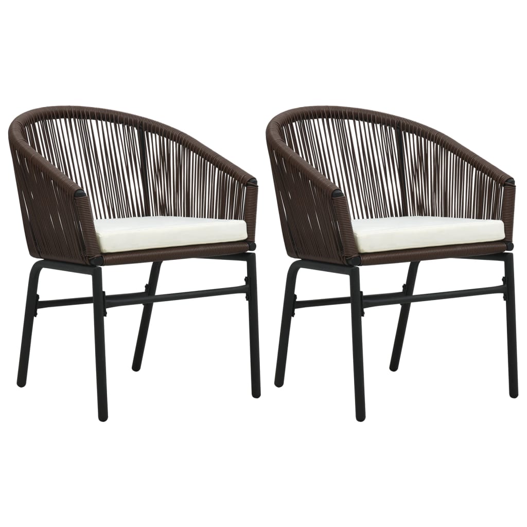 3 Pcs conjunto de jantar para jardim castanho
