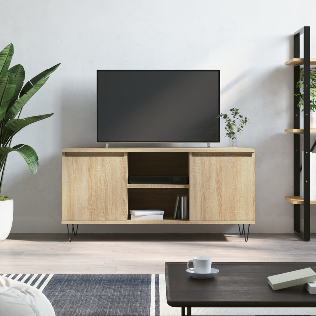 Móvel de TV 104x35x50 cm derivados de madeira carvalho sonoma