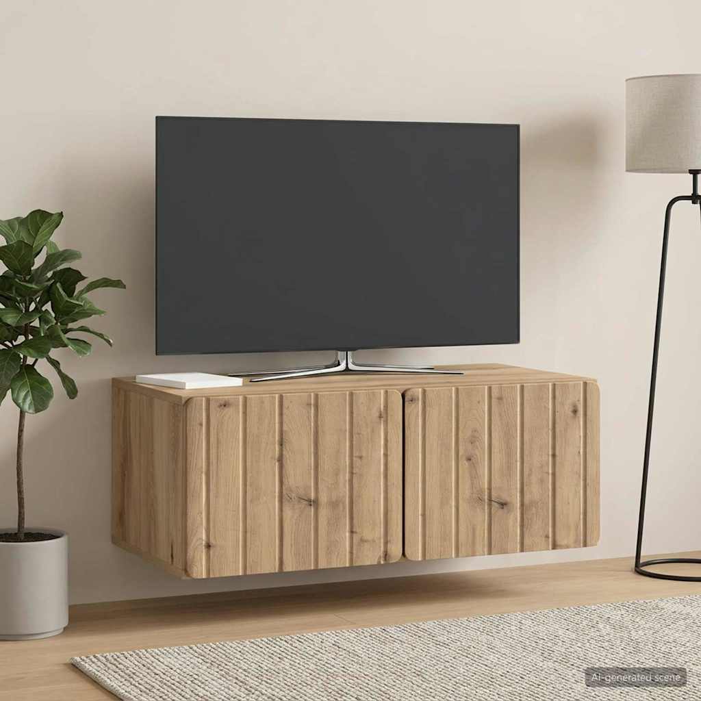 Gabinete de TV de parede 78,5 x 41 x 30 cm carvalho arttisan