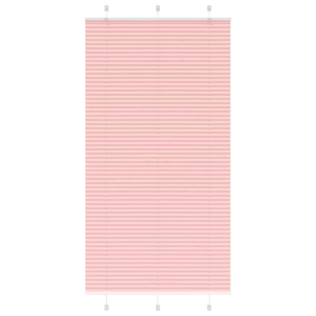 Rosa plissada cega 105x200 cm largura tecido 104,4cm poliéster