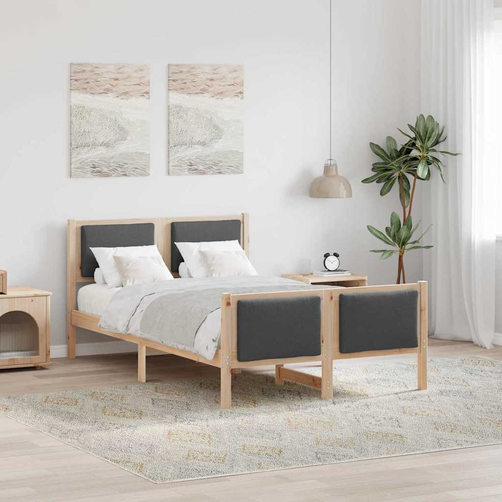 Estrutura da cama cinza escuro 120 x 200 cm tecido