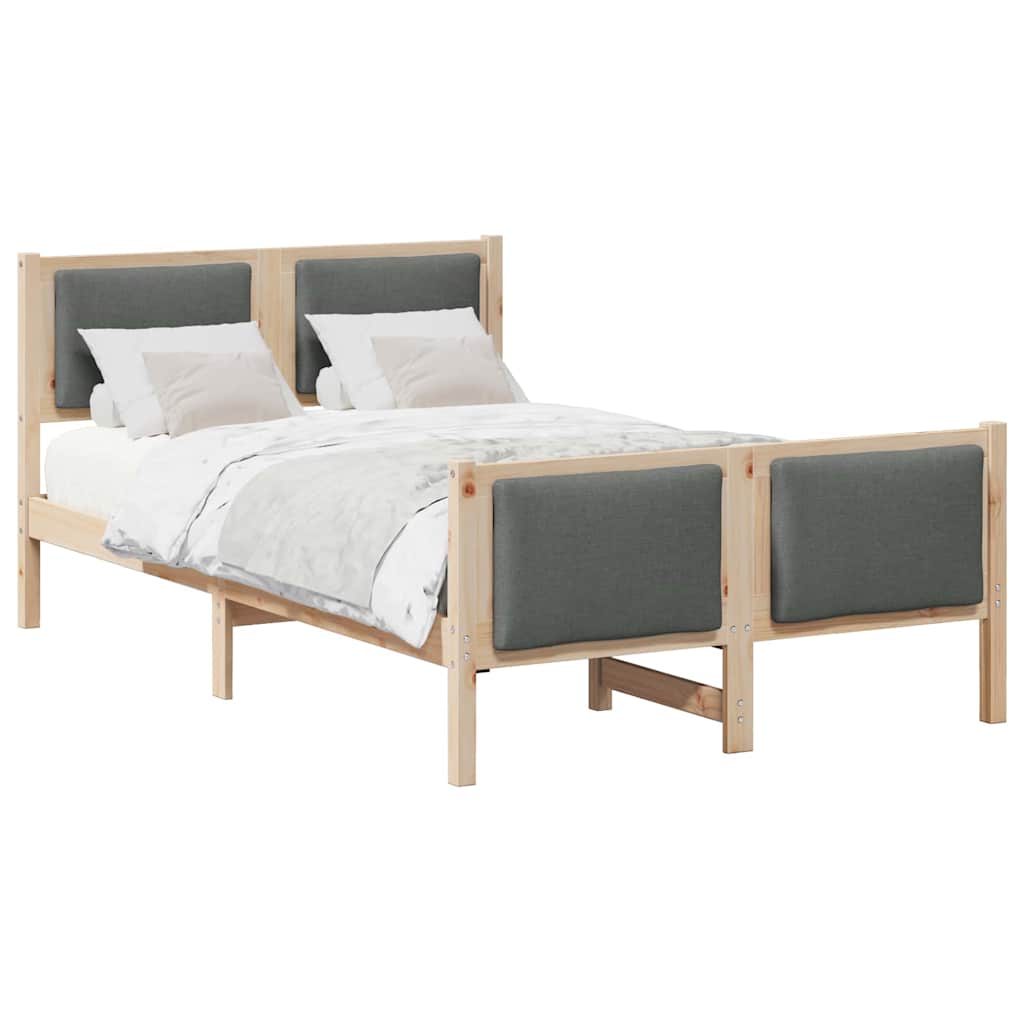 Estrutura da cama cinza escuro 120 x 200 cm tecido