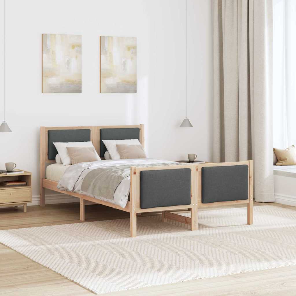 Estrutura da cama cinza escuro 120 x 200 cm tecido