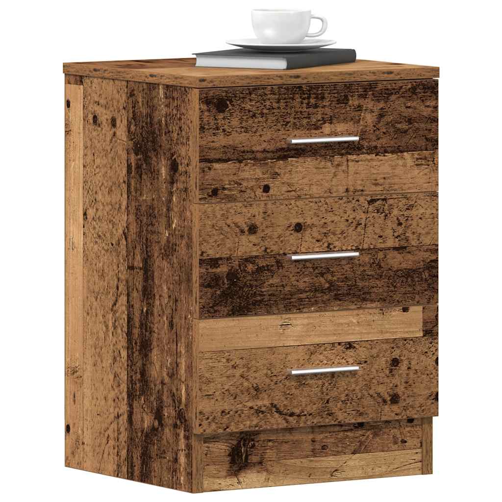 Mesa de cabeceira madeira velha 38x35x55 cm madeira trabalhada