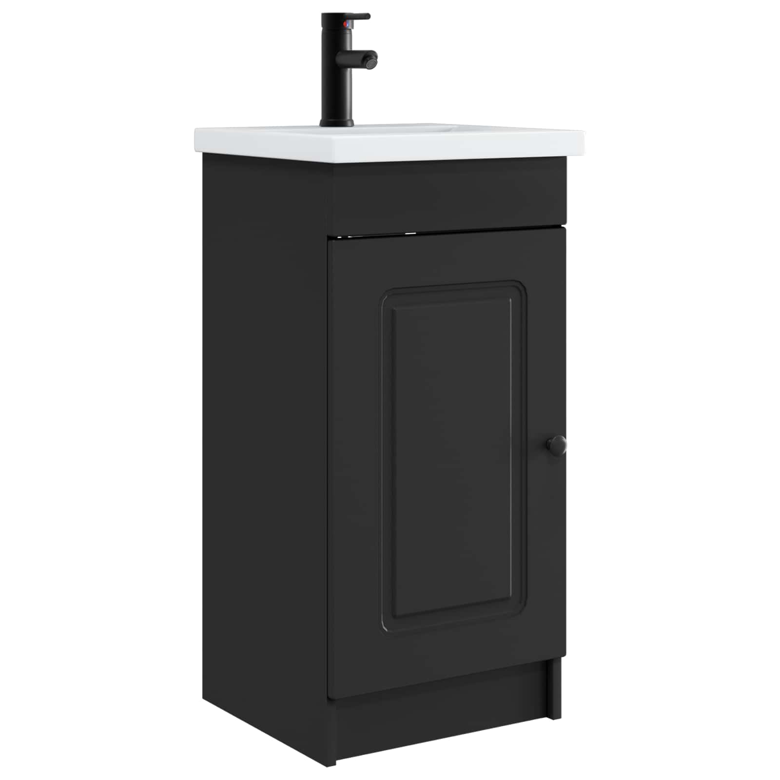Gabinete de banheiro com pia preto 42 x 40 x 84,5 cm
