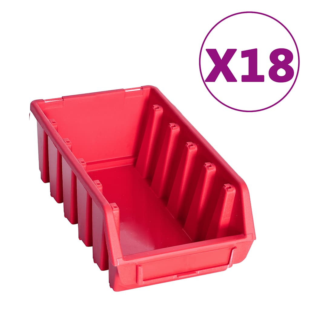 103 Pcs kit caixas arrumação c/ painéis parede vermelho e preto