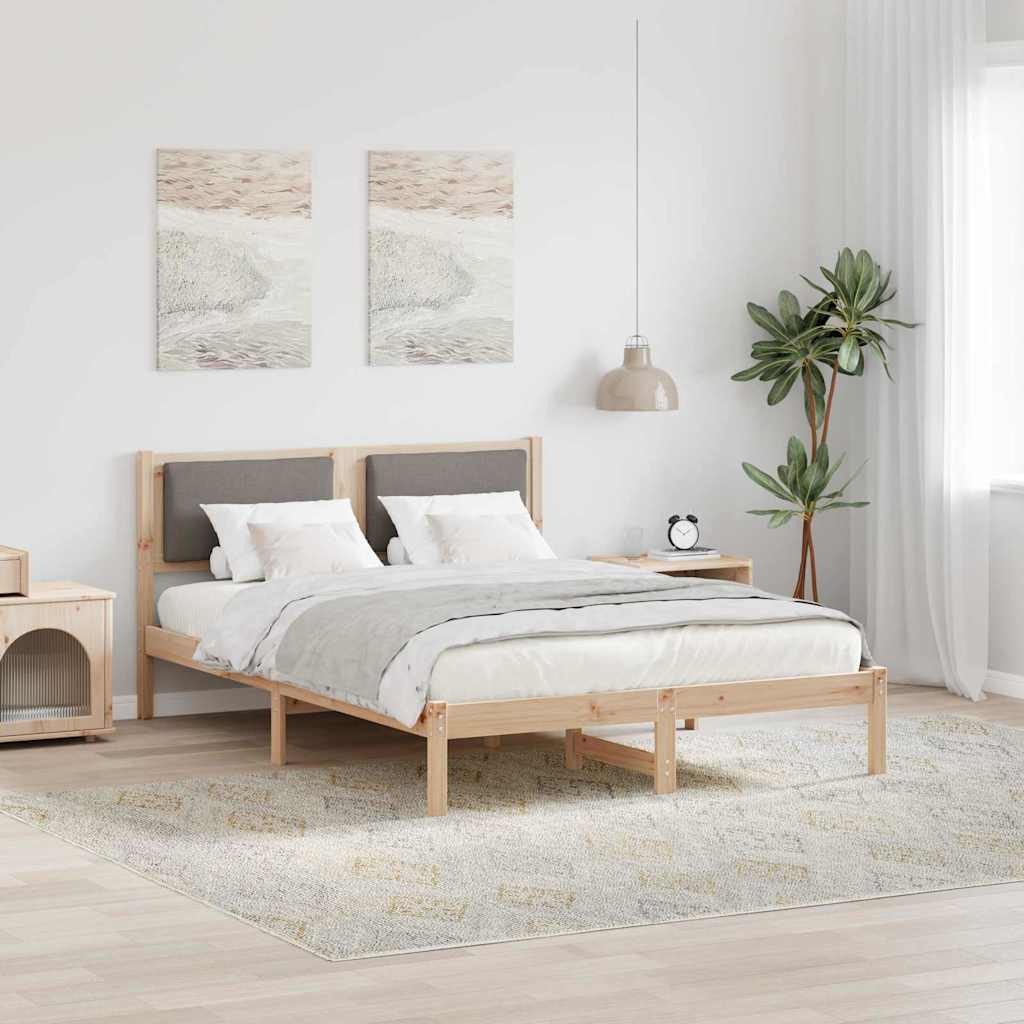 Estrutura da cama cinzento-acastanhado 140 x 200 cm