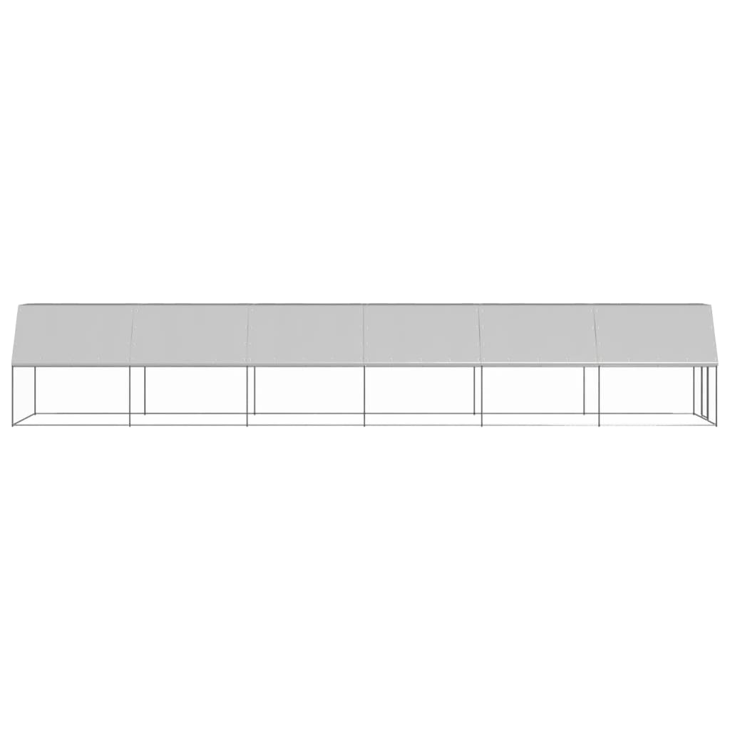 Galinheiro de exterior 2x12x2 m aço galvanizado