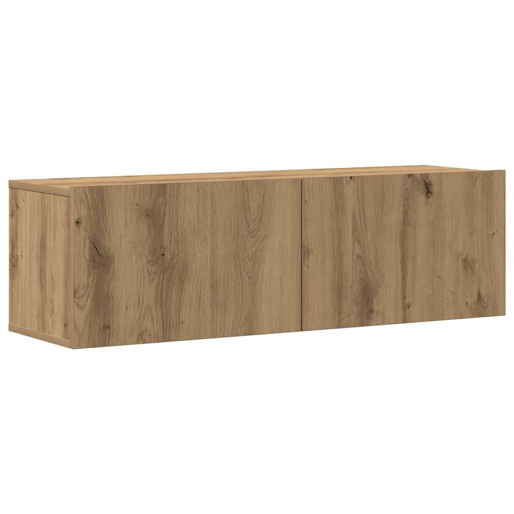 Conjunto de armário TV parede 6 pcs madeira carvalho artisiano