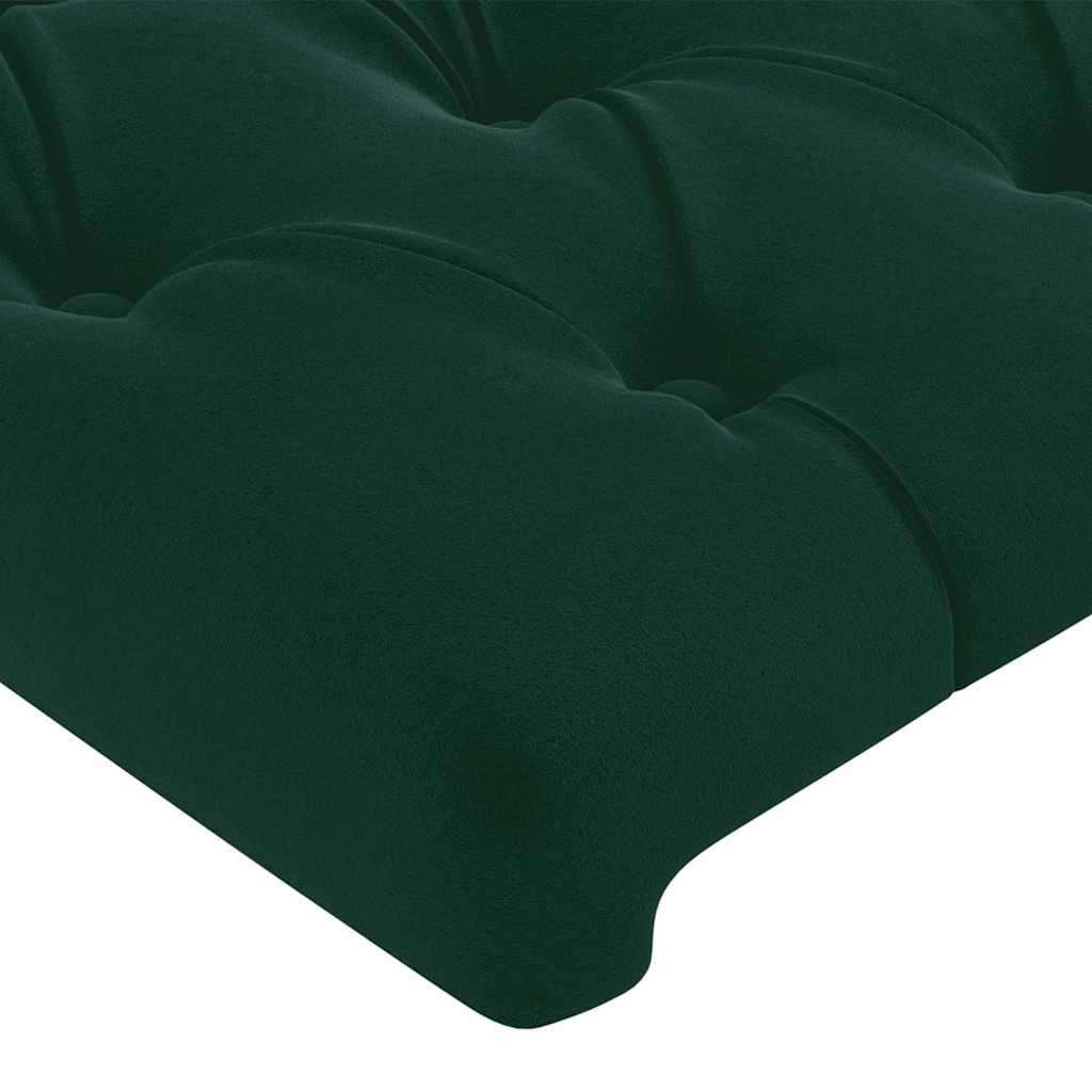 Cabeceiras verde-escuro 144x7x78/88 cm veludo