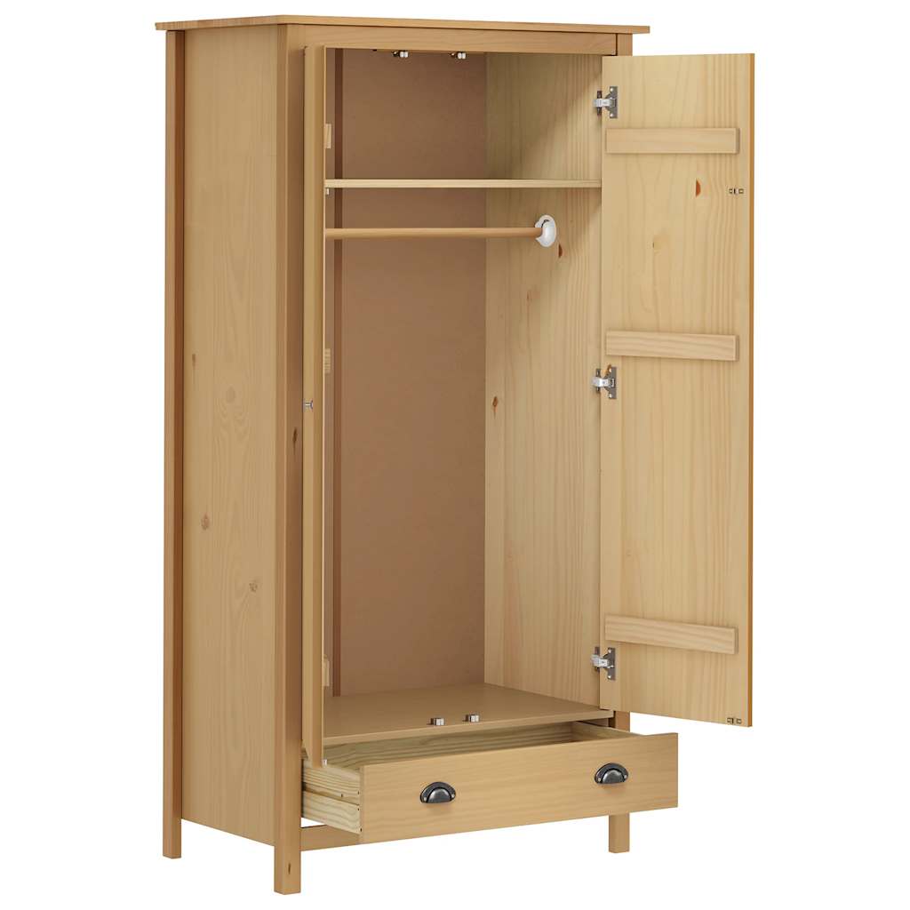 Roupeiro 2 portas hill 89x50x170 cm pinho maciço