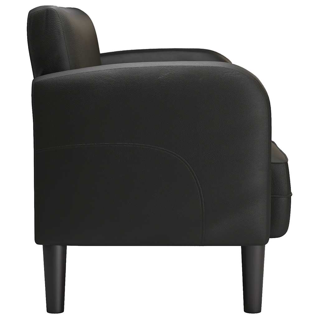 Sofá-luvas 110 cm couro artificial preto
