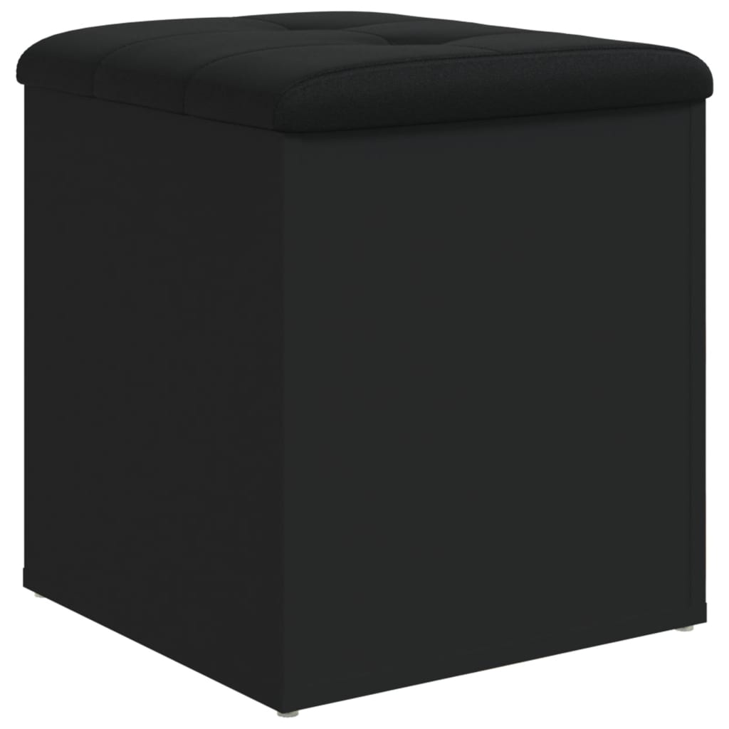 Banco de arrumação 42x42x45 cm derivados de madeira preto