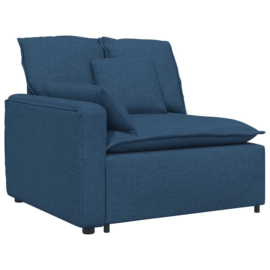 Sofá modular com almofadas azul