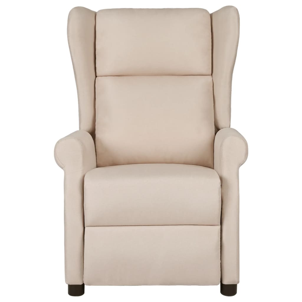 Poltrona reclinável tecido cor creme