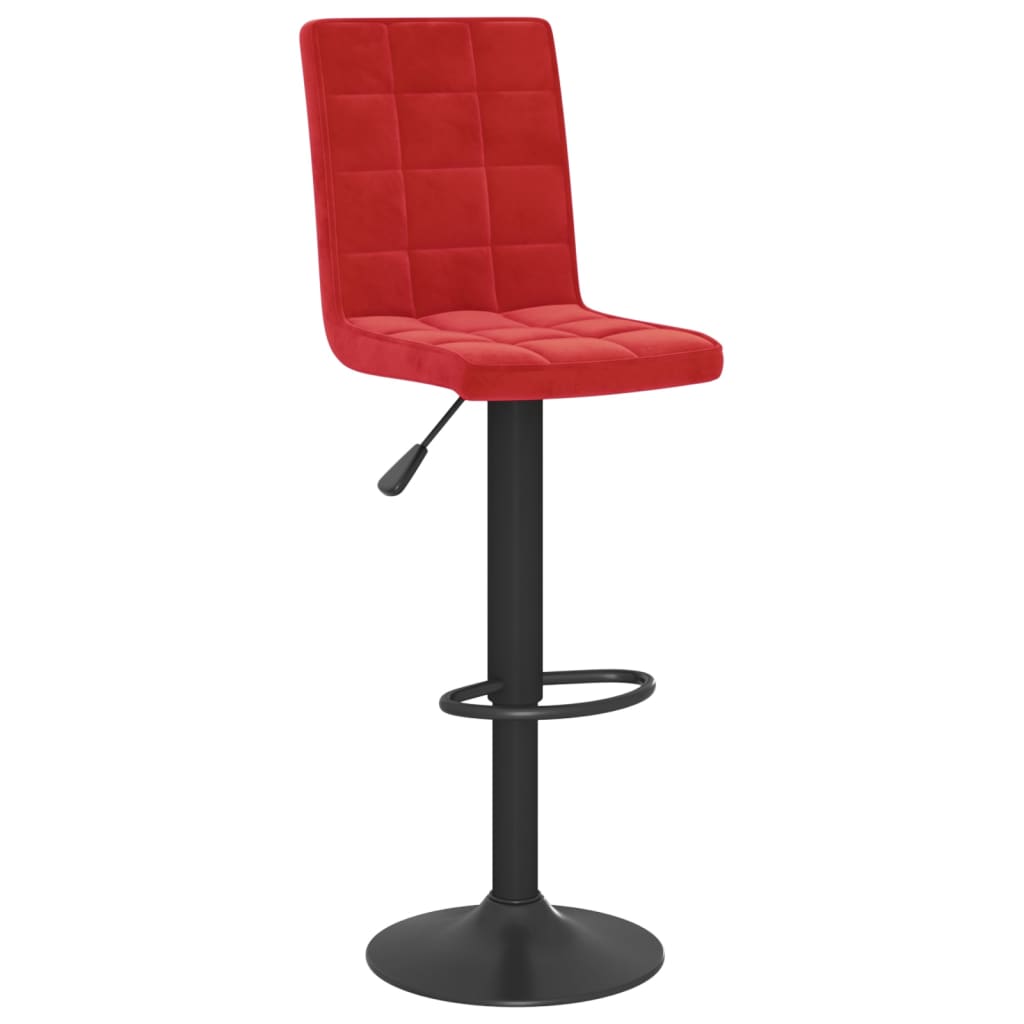 Bancos de bar 2 pcs veludo vermelho tinto
