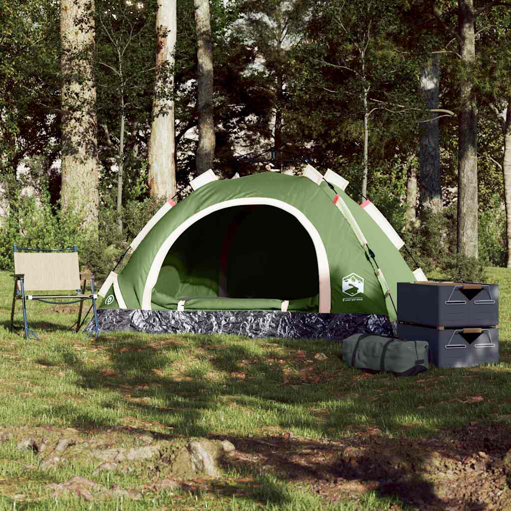 Tenda de campismo para 2 pessoas libertação rápida verde