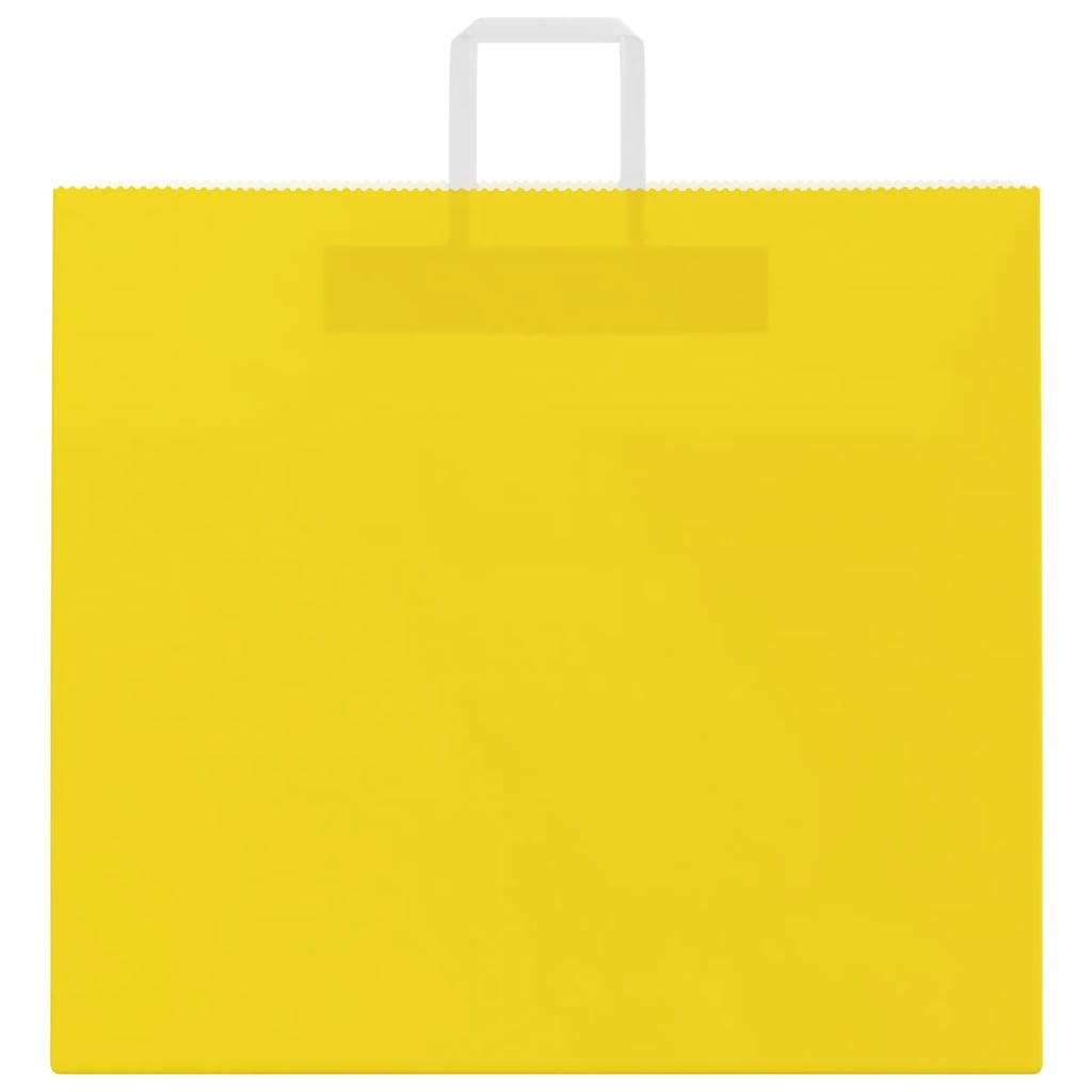Sacos de papel 250 unid com alças amarelo 54x15x49 cm