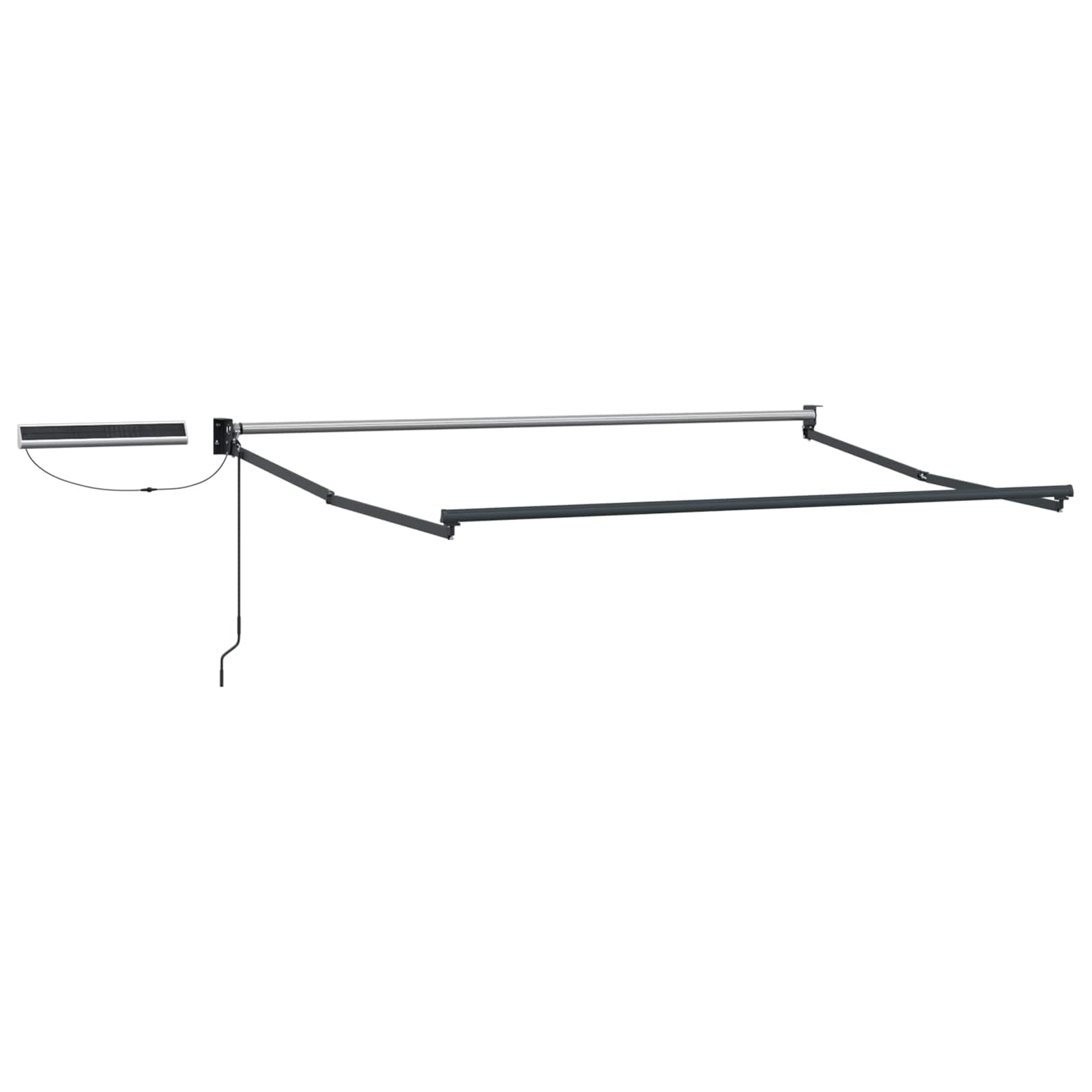 Toldo retrátil elétrico cinza claro e branco