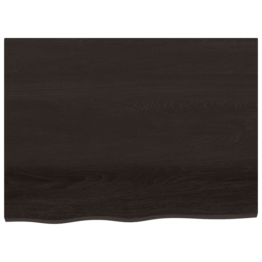 Bancada p/ wc 80x60x(2-4)cm madeira tratada maciça castanho