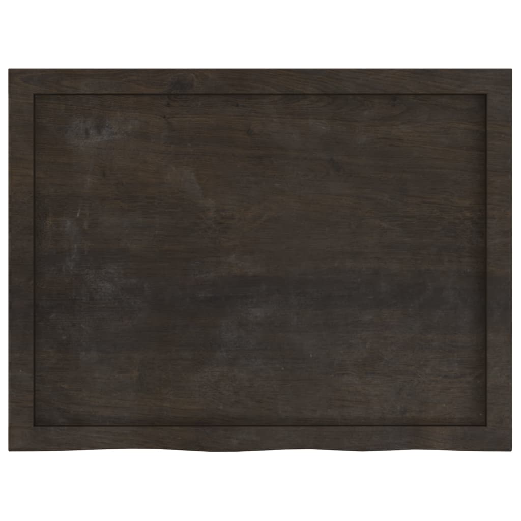 Bancada p/ wc 80x60x(2-4)cm madeira tratada maciça castanho