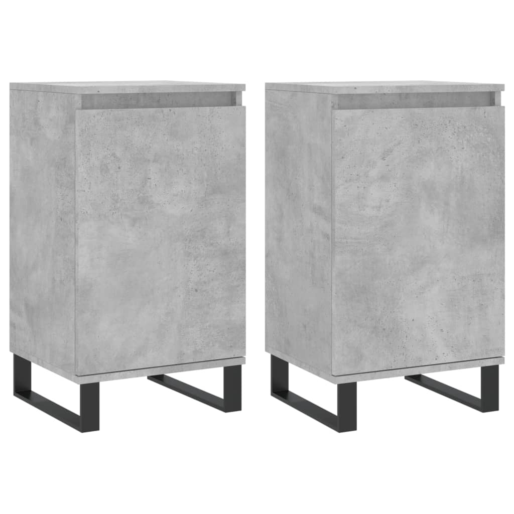 Aparadores 2 pcs 40x35x70 cm derivados de madeira cinza cimento