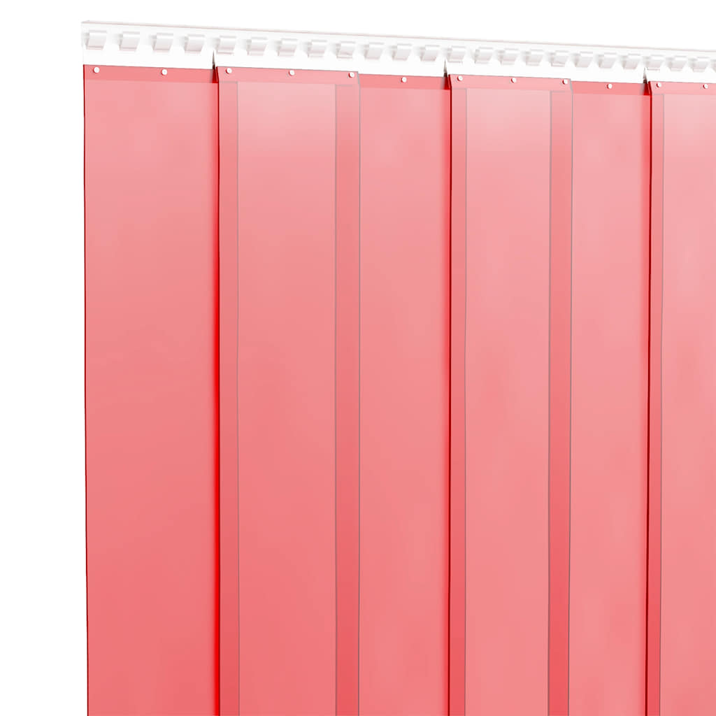 Cortina de porta 300 mm x 2,6 mm 25 m PVC vermelho