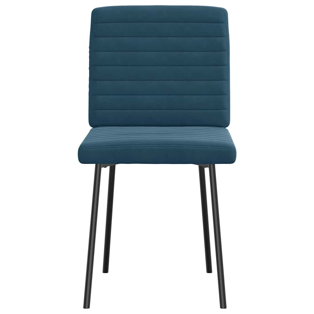 Cadeiras de jantar 2 pcs veludo azul