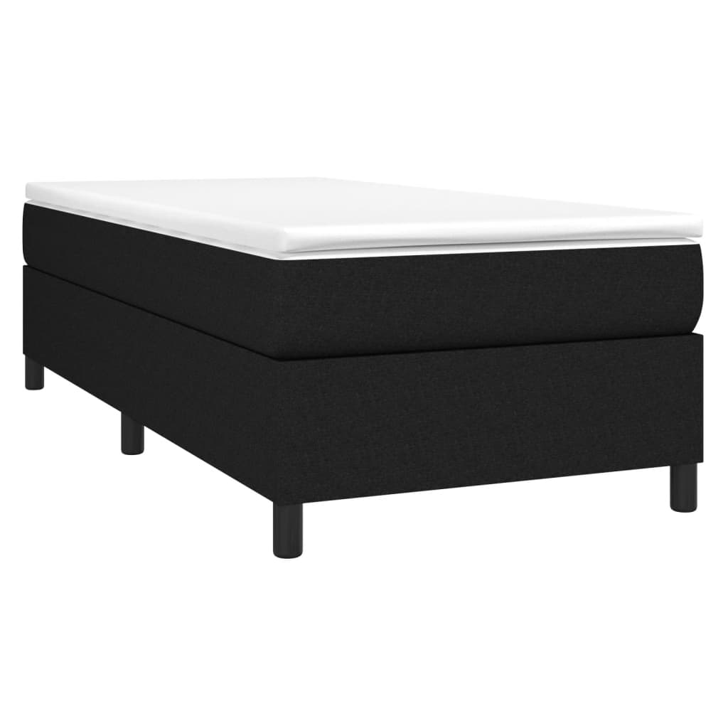 Estrutura de cama com molas 90x200 cm tecido preto