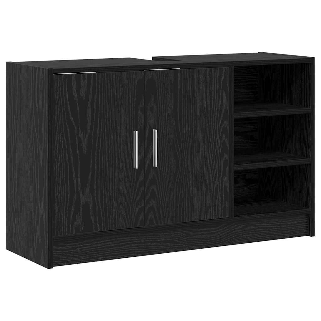 Armário de banheiro carvalho preto 90 x 29 x 55 cm