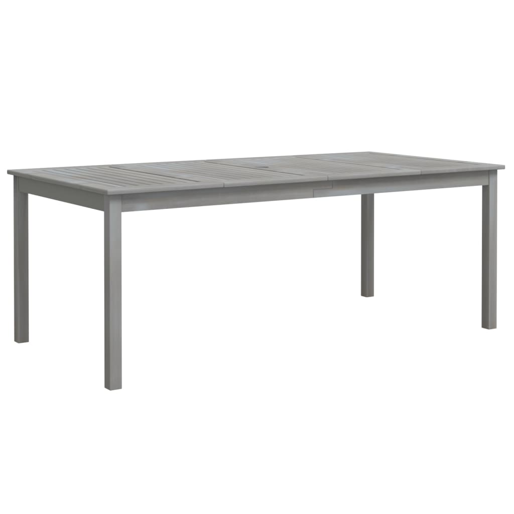 7 Pcs conjunto de jantar p/ jardim acácia maciça cinzento