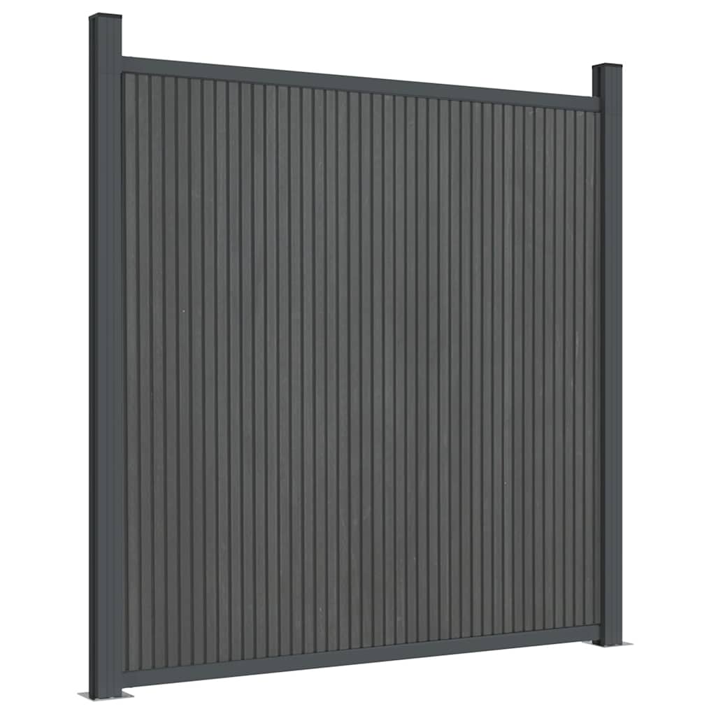 Painel de vedação wpc 180x186 cm cinza