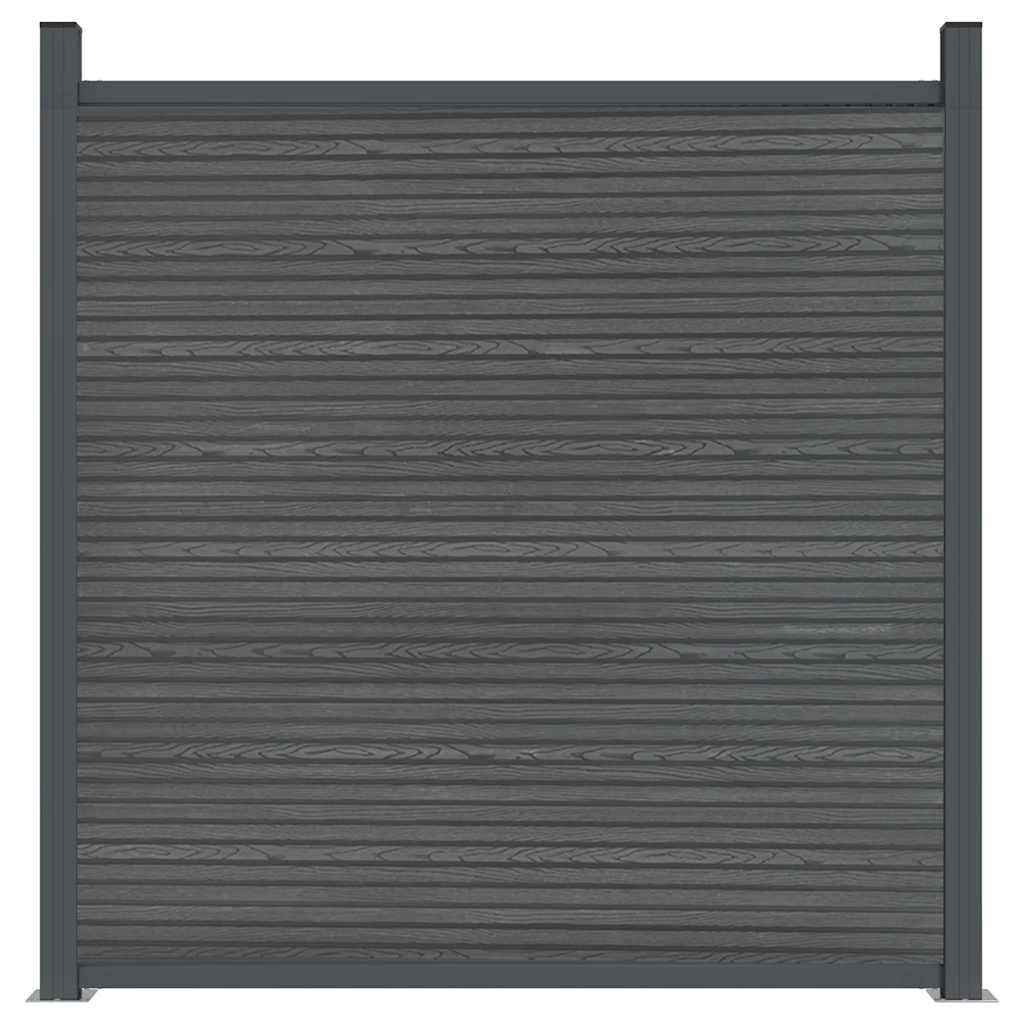 Painel de vedação wpc 180x186 cm cinza