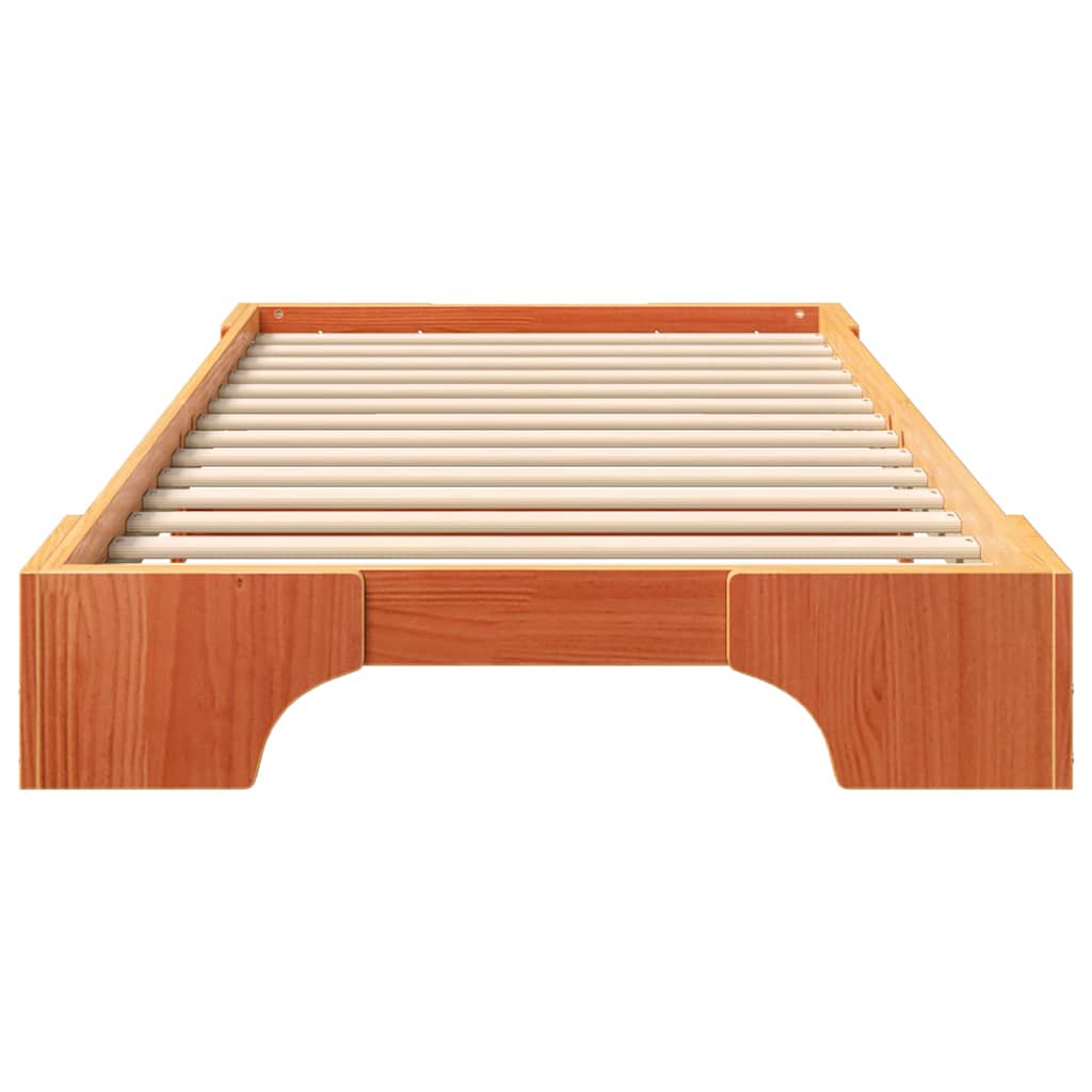 Estrutura da cama castanho 100 x 210 cm