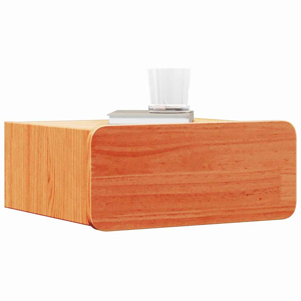Mesa-de-cabeceira 2 unid. marrom cera 39 x 34 x 16,5 cm