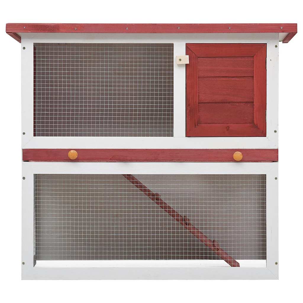 Coelheira de exterior 1 porta madeira vermelho
