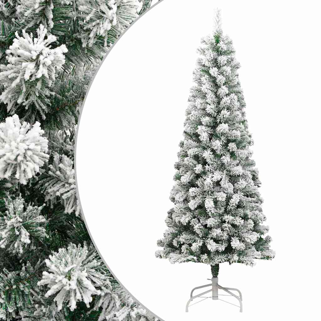 Árvore de natal artificial articulada c/ flocos de neve 180 cm