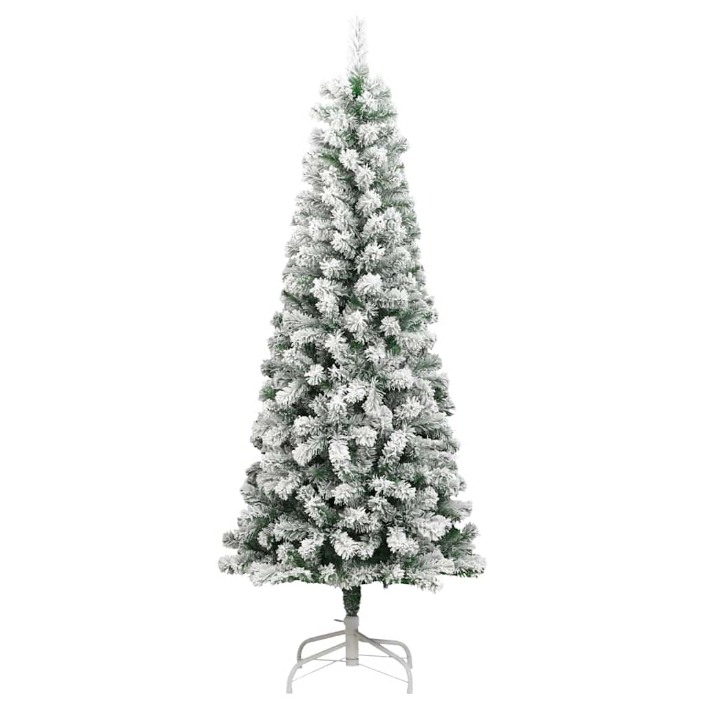 Árvore de natal artificial articulada c/ flocos de neve 180 cm