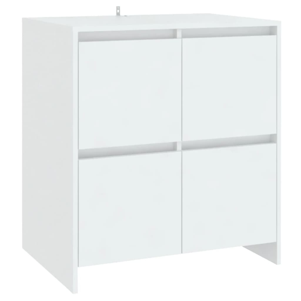 2 Pcs aparador em madeira processada branco