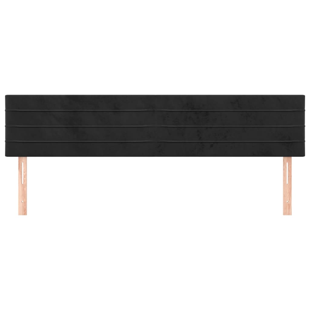 Cabeceiras preto 160x5x78/88 cm veludo