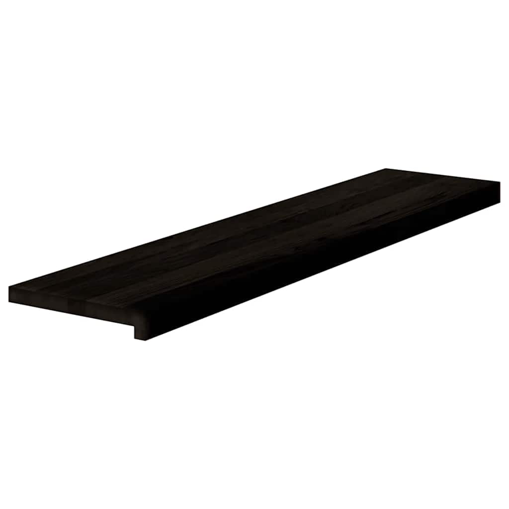 Tapetes de escada 2 pcs 110x30x2 cm carvalho castanho-preto