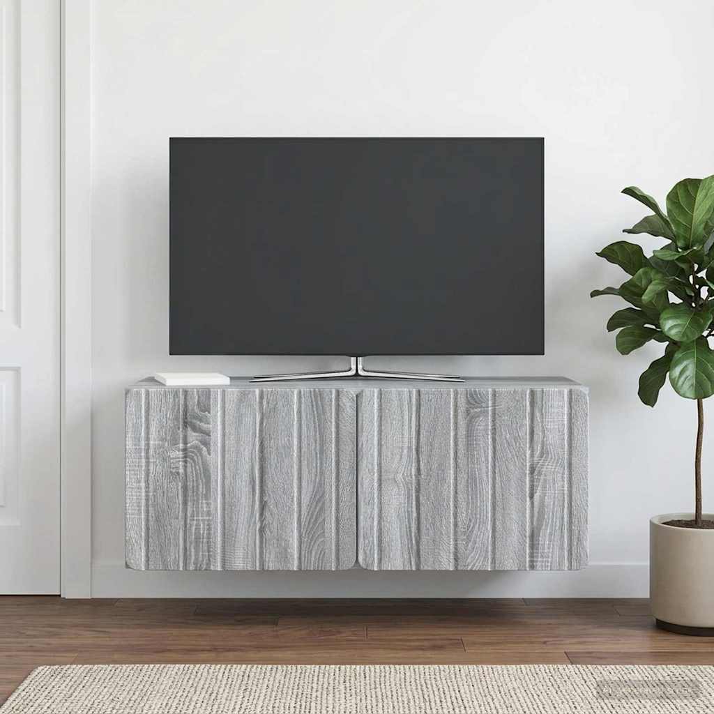 Gabinete de TV de parede 78,5 x 31 x 30 cm sonoma cinzento