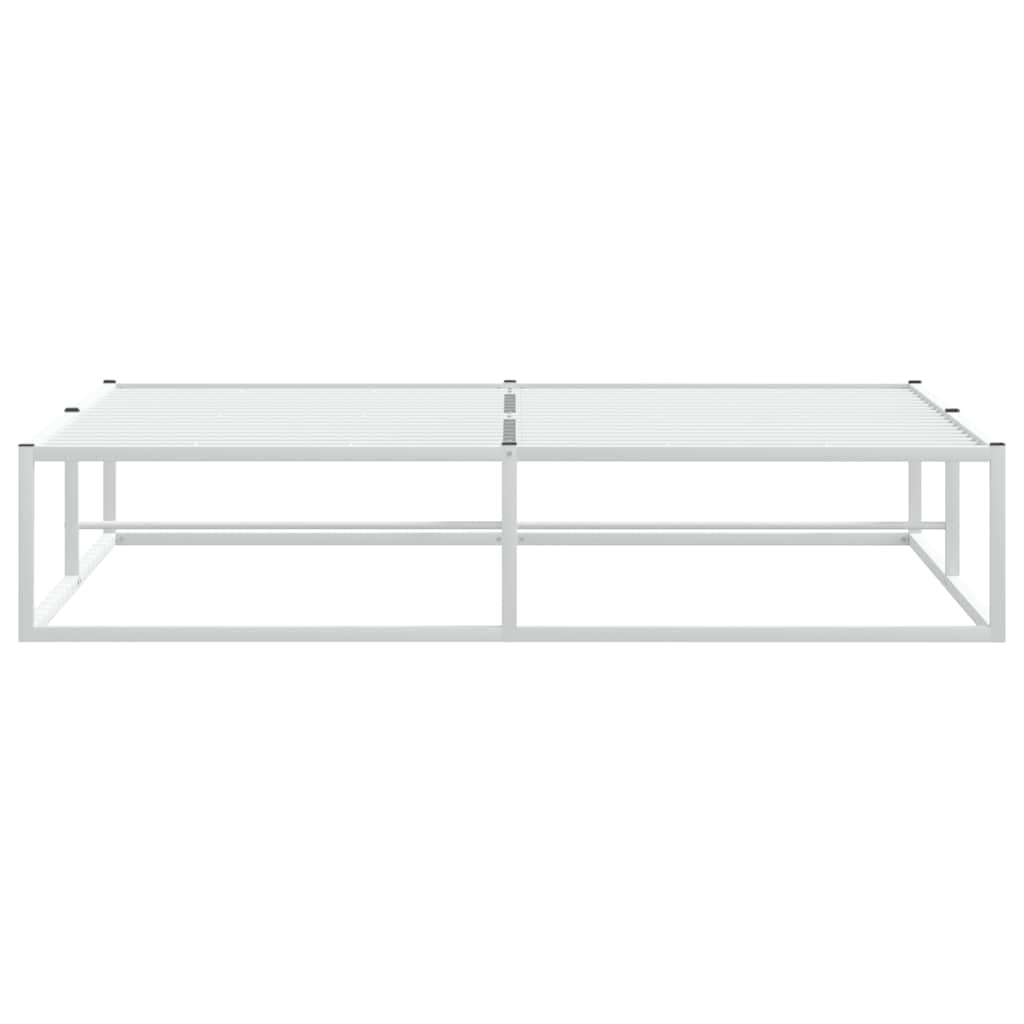 Estrutura de cama sem colchão branco 160x200 cm metal