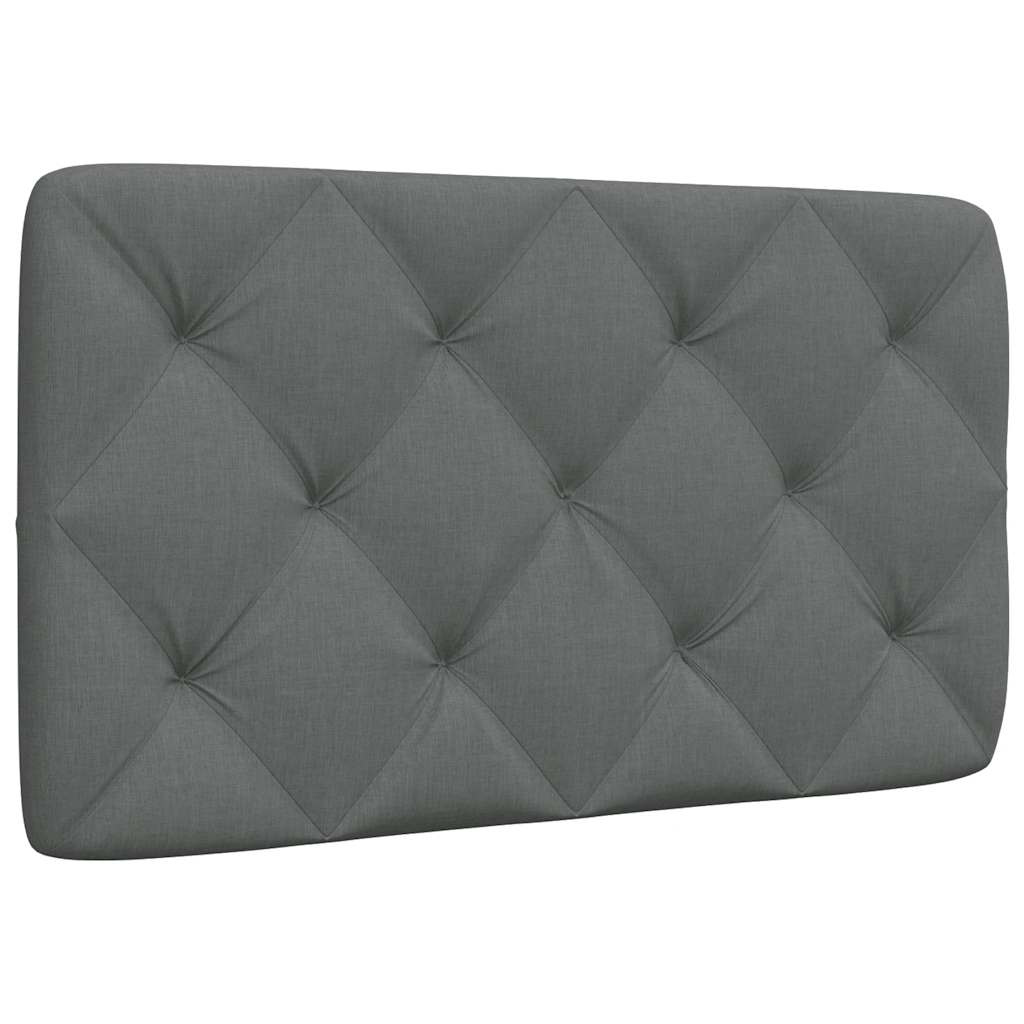 Almofadão de cabeceira 80 cm tecido cinzento-escuro