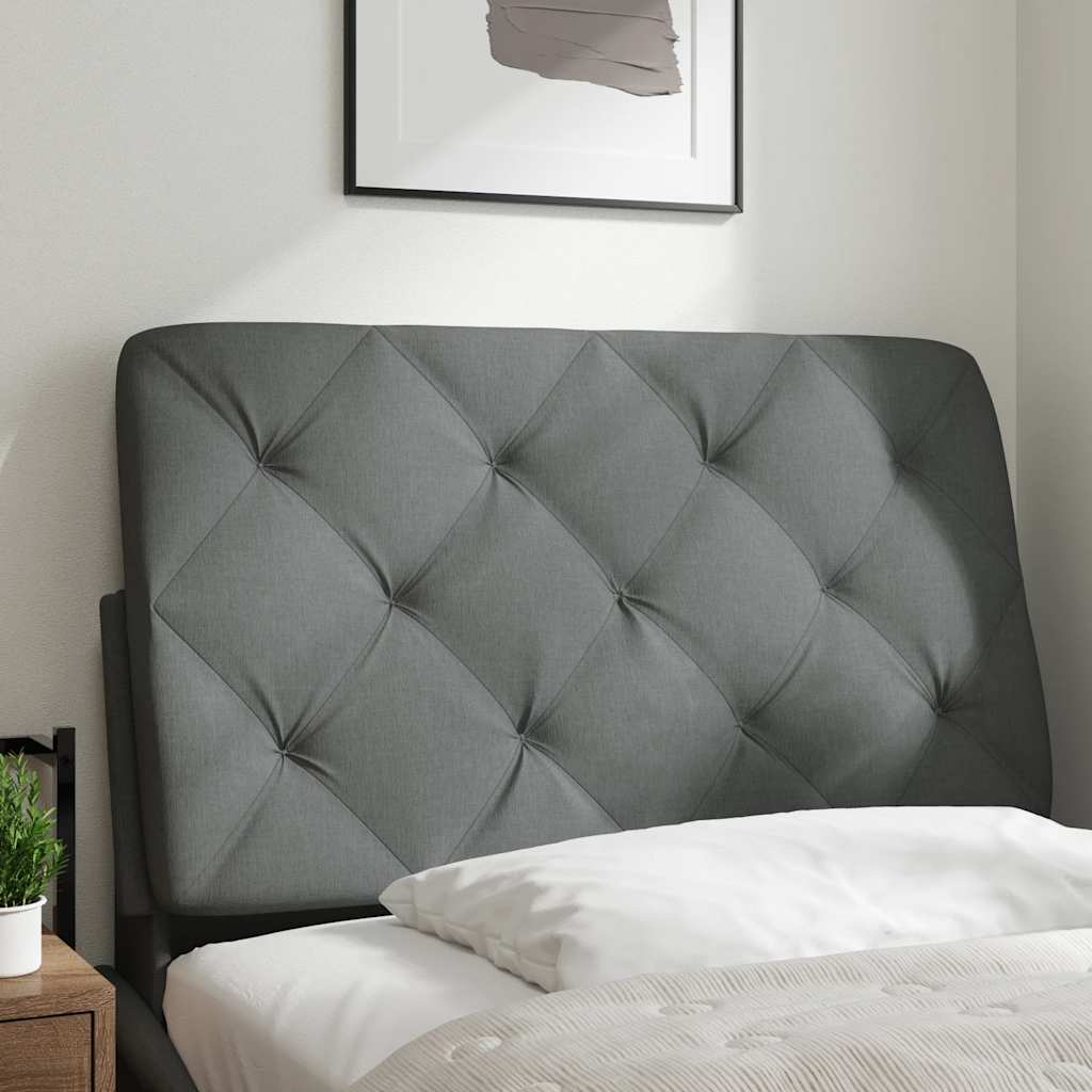 Almofadão de cabeceira 80 cm tecido cinzento-escuro