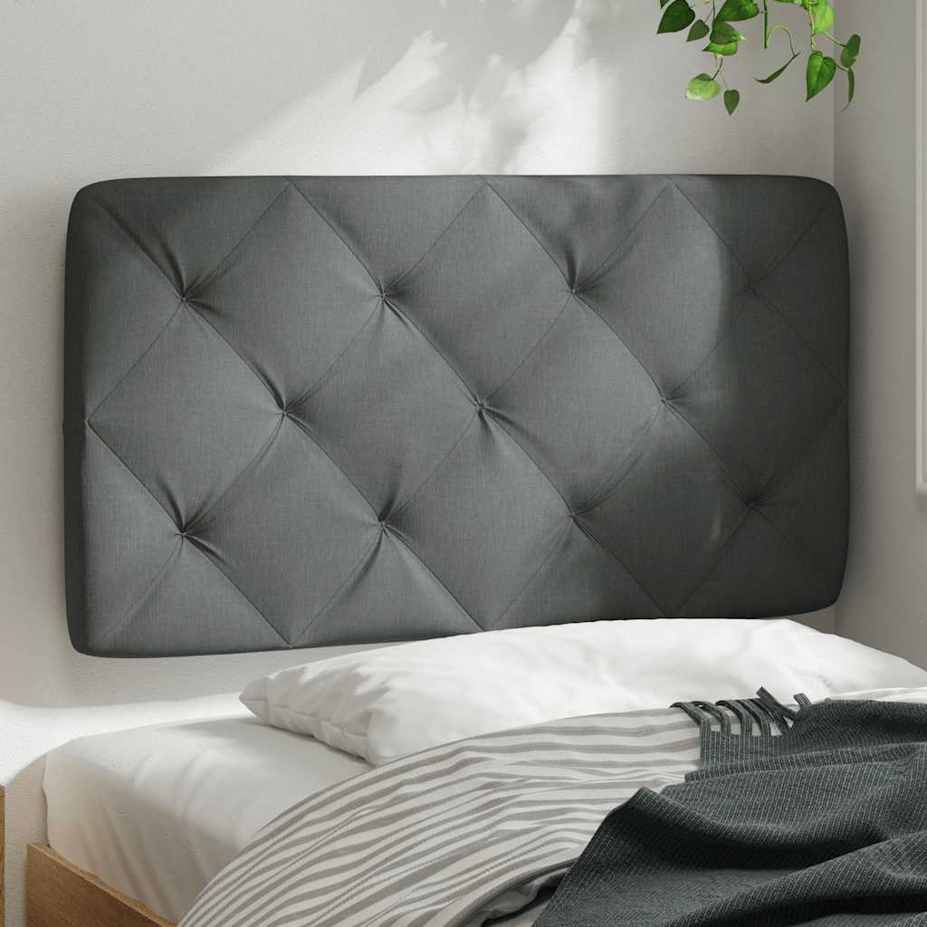 Almofadão de cabeceira 80 cm tecido cinzento-escuro