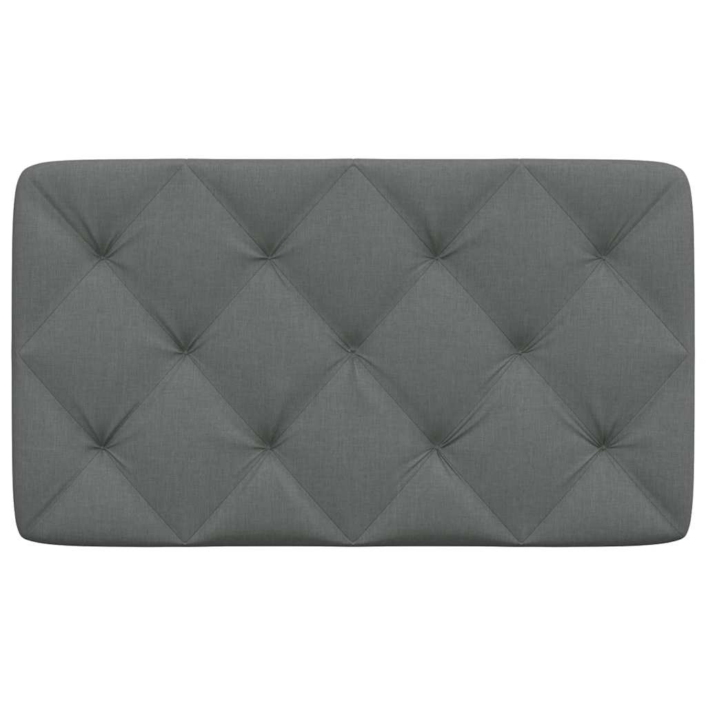 Almofadão de cabeceira 80 cm tecido cinzento-escuro